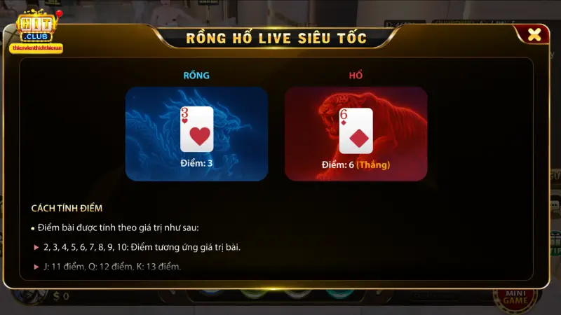 Luật chơi Rồng Hổ với trình tự chia bài và cách tính kết quả chi tiết