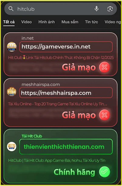 Cách nhận biết trang web chính thức HitClub